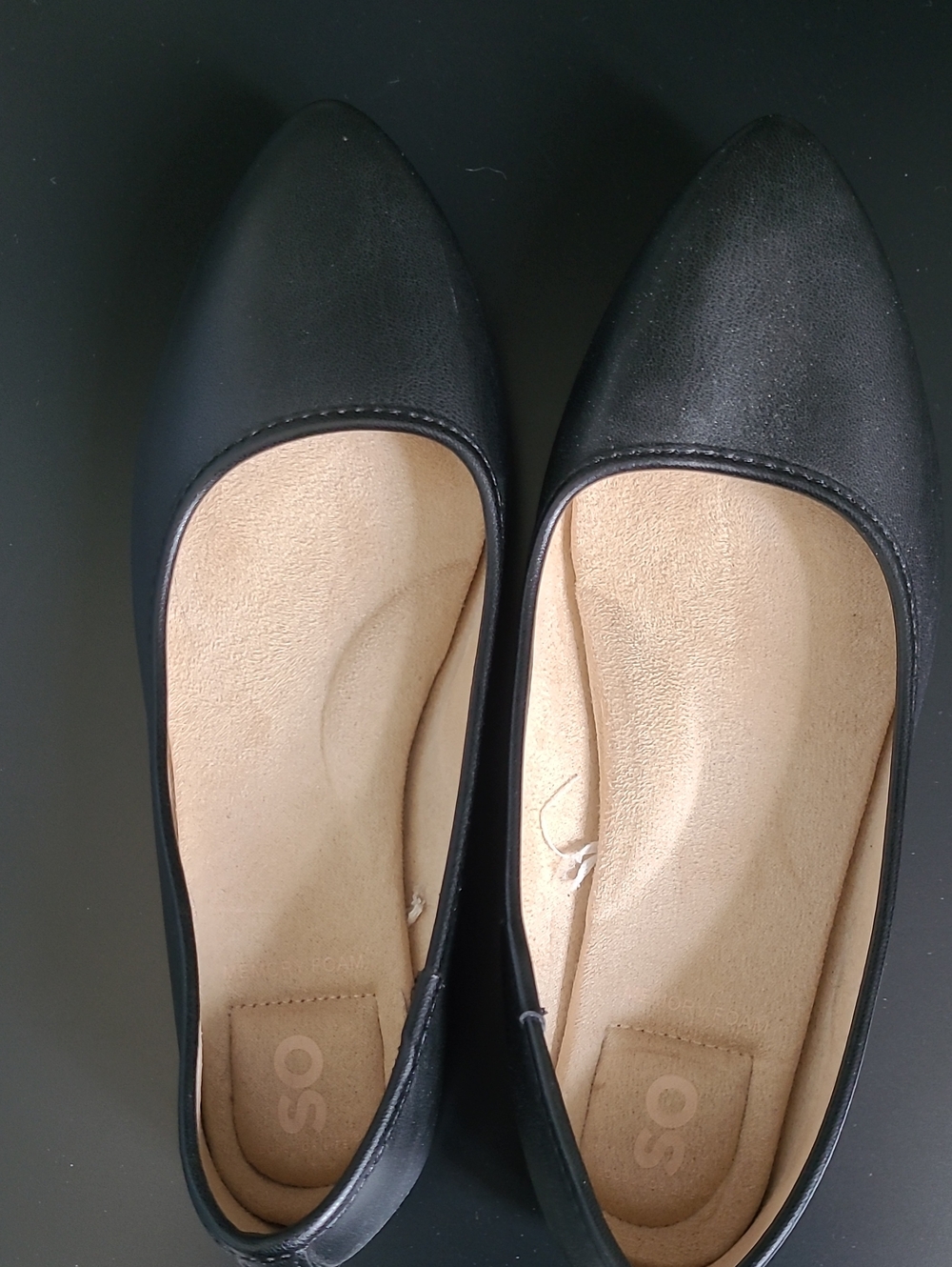 SO Black Pointed Toe Women's Flats